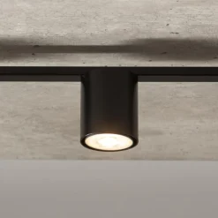 Sigma Deckenleuchte GU10 Schwarz Metall 46 cm lang 2-flammig< Deckenleuchten|Flurlampen