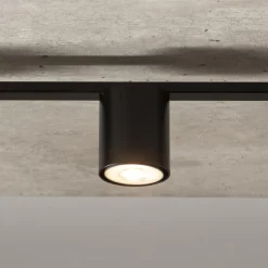 Sigma Deckenleuchte GU10 Schwarz Metall 46 cm lang 2-flammig< Deckenleuchten|Flurlampen