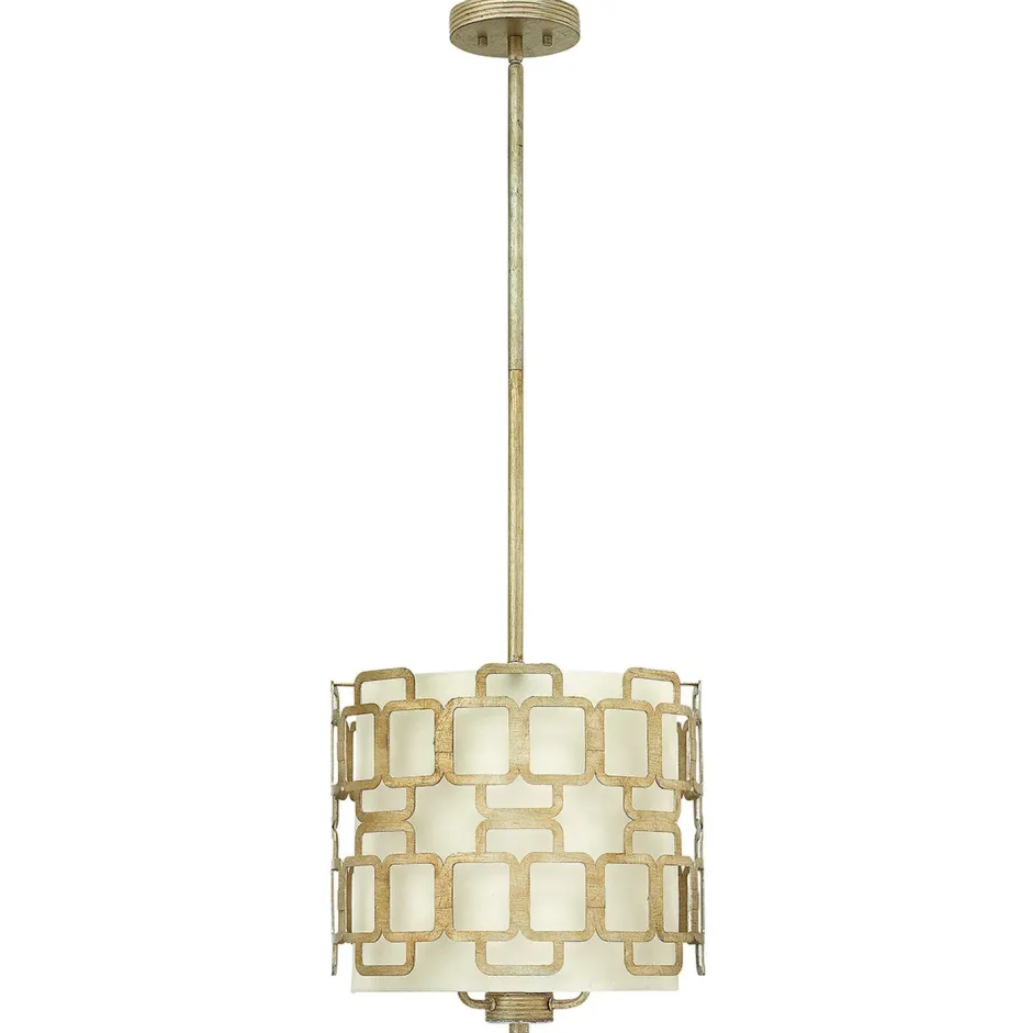 Elstead Deckenleuchte HAZAL Gold Blattsilber Ø38cm Lampe< Moderne Lampen|Designerlampen