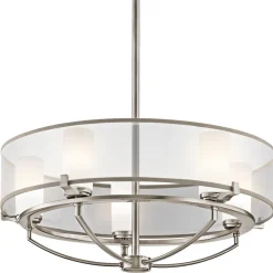 Elstead Deckenleuchte HIRA in Zinn verstellbar Ø61cm Lampe< Moderne Lampen|Designerlampen