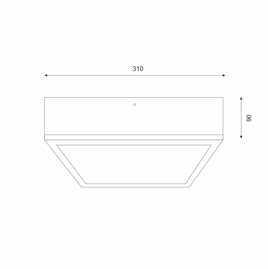 Deckenleuchten|Bürolampen*Lamkur Deckenleuchte Holz B: 31 cm klein quadratisch 2x E27