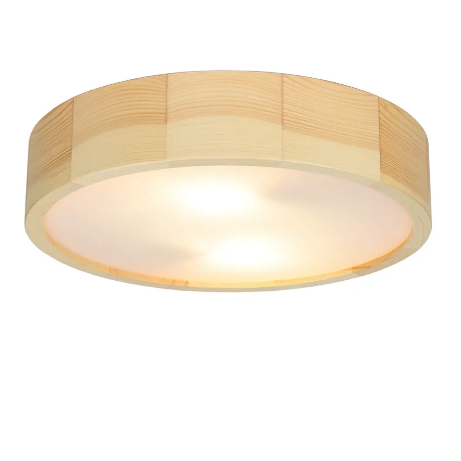 Lamkur Deckenleuchte Holz Braun rund Wohnzimmer< Holzlampen|Moderne Lampen