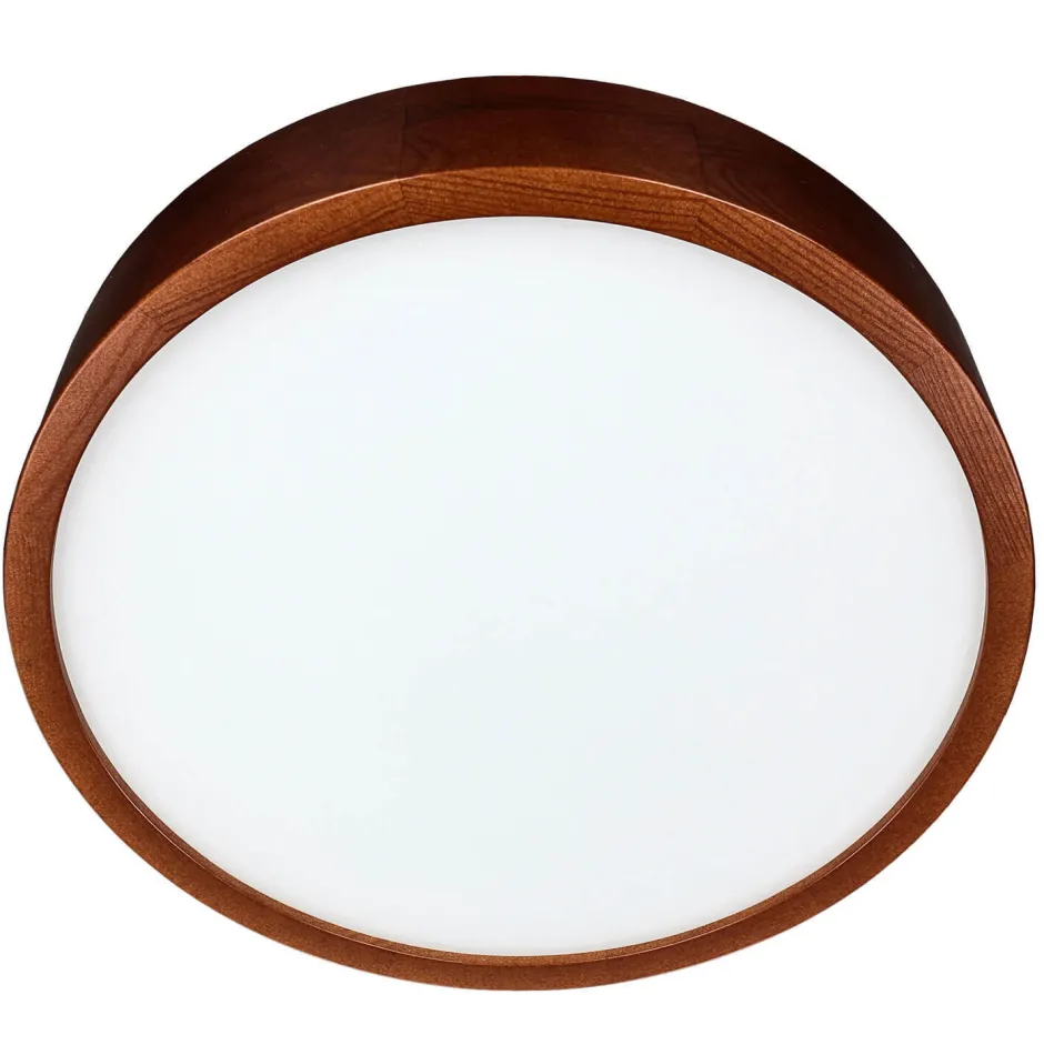 Holzlampen|Moderne Lampen*Lamkur Deckenleuchte Holz rustikal rund Wohnzimmer Modern