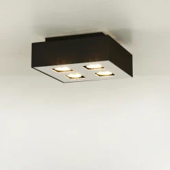 Sollux Deckenleuchte HYDRA in Schwarz 4-flmg< Deckenleuchten|Flurlampen