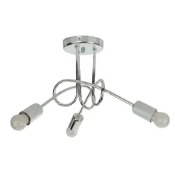 Moderne Lampen|Wohnzimmerlampen*Lamkur Deckenleuchte in Chrom Wohnzimmer 3-flmg Esszimmer