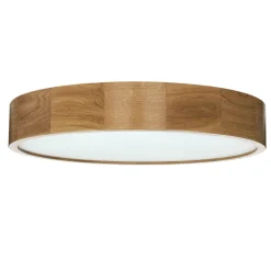 Holzlampen|Moderne Lampen*Lamkur Deckenleuchte in Eiche 3-flammig rund Wohnzimmer