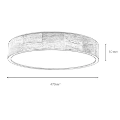 Holzlampen|Moderne Lampen*Lamkur Deckenleuchte in Eiche 3-flammig rund Wohnzimmer