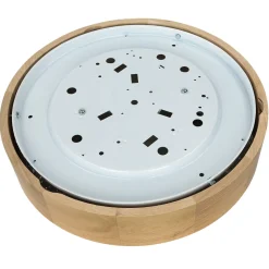 Lamkur Deckenleuchte in Eiche rund Wohnzimmer Holz Lampe< Holzlampen|Moderne Lampen