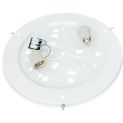 Lamkur Deckenleuchte in Eiche rund Wohnzimmer Holz Lampe< Holzlampen|Moderne Lampen