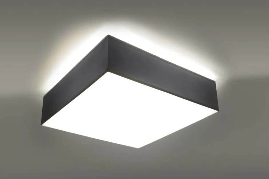 Flurlampen|Bürolampen*Sollux Deckenleuchte in Grau 2-flmg