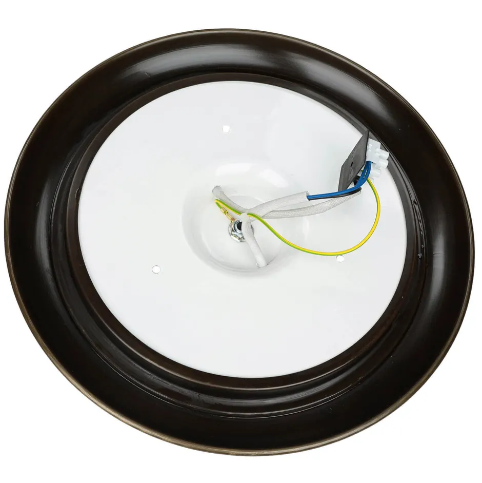 Jupiter Deckenleuchte in Messing antik Weiß Glas KELSEY< Deckenleuchten|Flurlampen