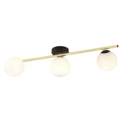 Emibig Deckenleuchte in Schwarz Weiß Gold E14 Glas Metall< Deckenleuchten|Flurlampen