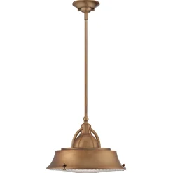 Deckenleuchten|Flurlampen*Elstead Deckenleuchte Industrial Metall Glas in Kupfer antik