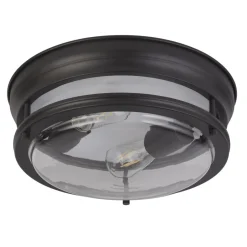 Searchlight Deckenleuchte IP44 E27 Ø 35 cm Schwarz Badezimmer< Deckenleuchten|Badezimmer Lampe