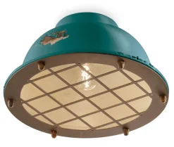 Keramiklampen|Rustikale Lampen*Ferroluce Deckenleuchte Keramik E27 D: 35 cm rund Vintage Design