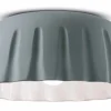 Wohnzimmerlampen|Keramiklampen*Ferroluce Deckenleuchte Keramik E27 D: 40 cm Grau Faltenoptik