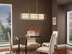 Lampen Aus Aller Welt|Moderne Lampen*Elstead Deckenleuchte KIKI Bronze B:91cm kürzbar Design Lampe