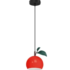 Luminex Deckenleuchte Kinderzimmer Apfel Ø 17 cm Metall Rot<Kinder Hängelampen|Kinderzimmerlampen