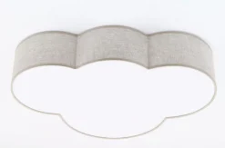 TK Lighting Deckenleuchte Kinderzimmer Leinen 4x E27 Beige Weiß Wolke<Kinder Kinderzimmerlampen|Kinderlampen