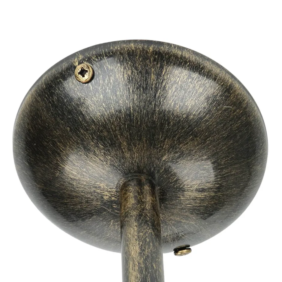 Luminex Deckenleuchte KORFU in Messing Antik 5-flmg< Glaslampen|Rustikale Lampen