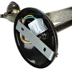 Luminex Deckenleuchte KORFU in Messing Antik 5-flmg< Glaslampen|Rustikale Lampen