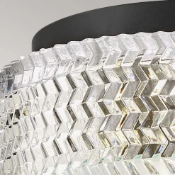 Elstead Deckenleuchte Kristall rund Ø 30,5 cm Schwarz E27 blendarm< Deckenleuchten|Flurlampen