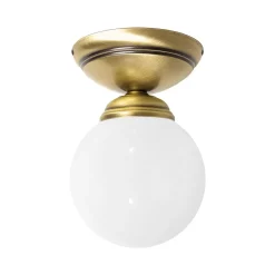 Giovanni Battista Deckenleuchte Kugel Ø 12 cm in Bronze hell glänzend Weiß< Deckenleuchten|Flurlampen