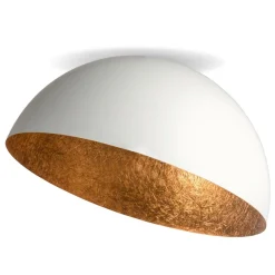 Sigma Deckenleuchte Kupfer Weiß klein Ø35 cm E27 Loft Design< Schlafzimmer Lampen|Esszimmer Lampen