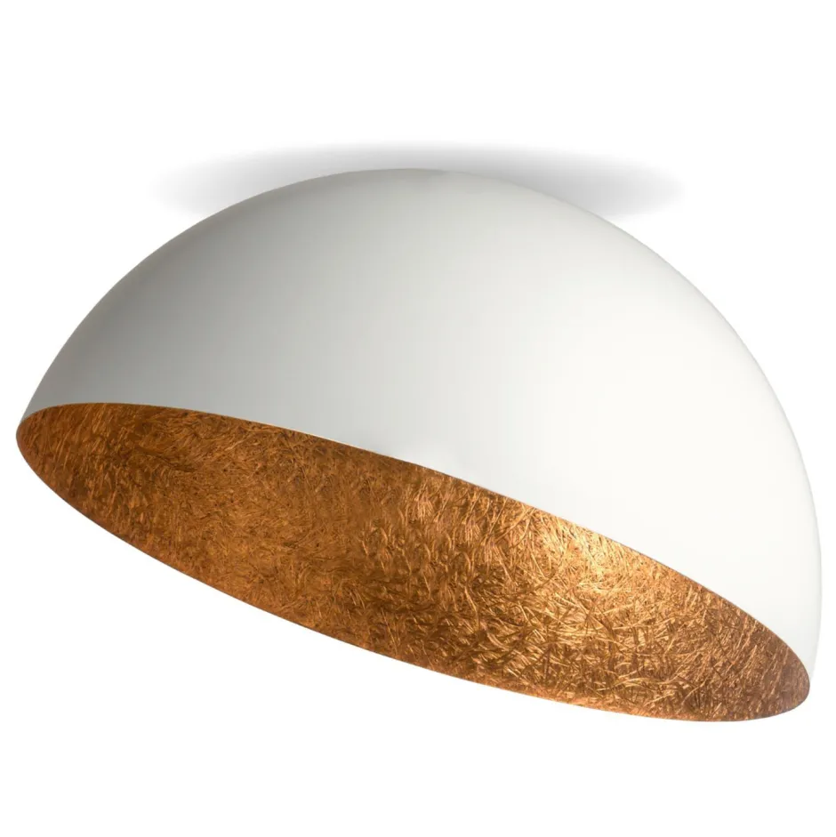 Sigma Deckenleuchte Kupfer Weiß klein Ø35 cm E27 Loft Design< Schlafzimmer Lampen|Esszimmer Lampen