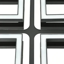 Deckenleuchten|Led Lampen*Strühm Deckenleuchte LED B: 25 cm Edelstahl in Schwarz Chrom 4200 K