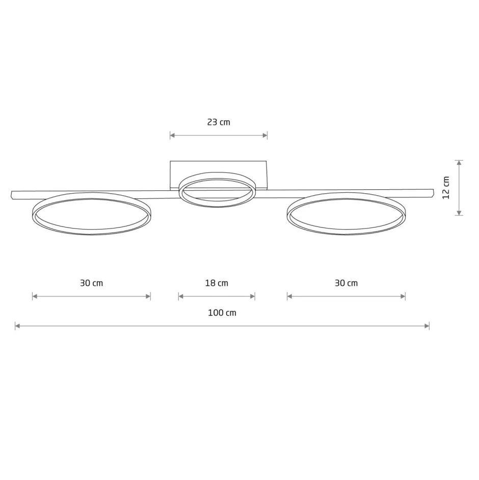 Deckenleuchten|Led Lampen*Nowodvorski Deckenleuchte LED Schwarz 100 cm lang 3000 K 1100 lm Modern