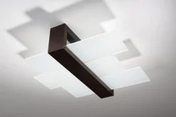 Sollux Deckenleuchte LEDA in Braun 2-flmg< Flurlampen|Bürolampen