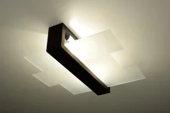 Sollux Deckenleuchte LEDA in Braun 2-flmg< Flurlampen|Bürolampen