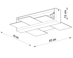 Deckenleuchten|Flurlampen*Sollux Deckenleuchte LEDA in Weiß 2-flmg