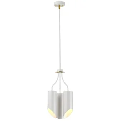 Elstead Deckenleuchte LEYRE Weiß Messing Antik Ø27cm Lampe< Deckenleuchten|Moderne Lampen
