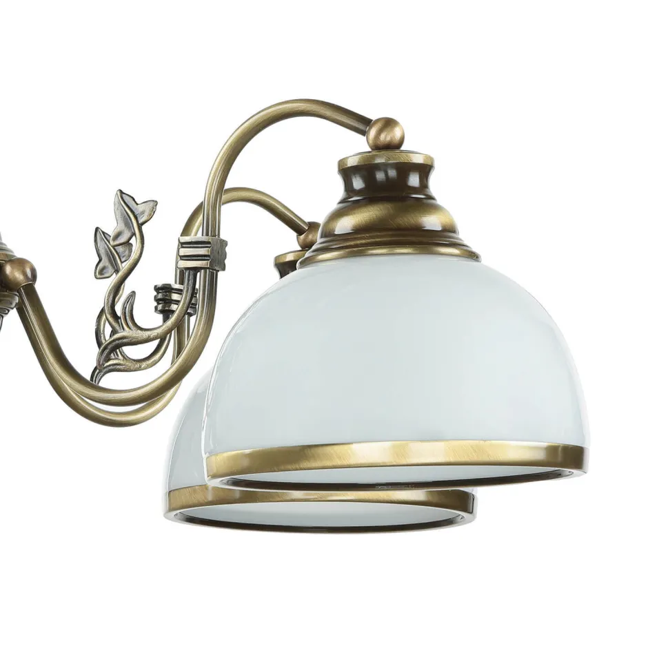 Jupiter Deckenleuchte MARLOW Messing antik Ø70cm Esstisch< Glaslampen|Jugendstil Lampen