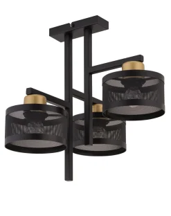 Sigma Deckenleuchte Mehrflammig Schwarz Gold Metall dekorativ< Deckenleuchten|Bürolampen