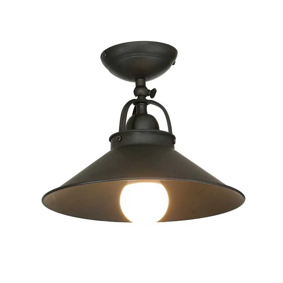 Metall Lampen|Messinglampen*Giovanni Battista Deckenleuchte Messing schwenkbar E27 Ø 25 cm