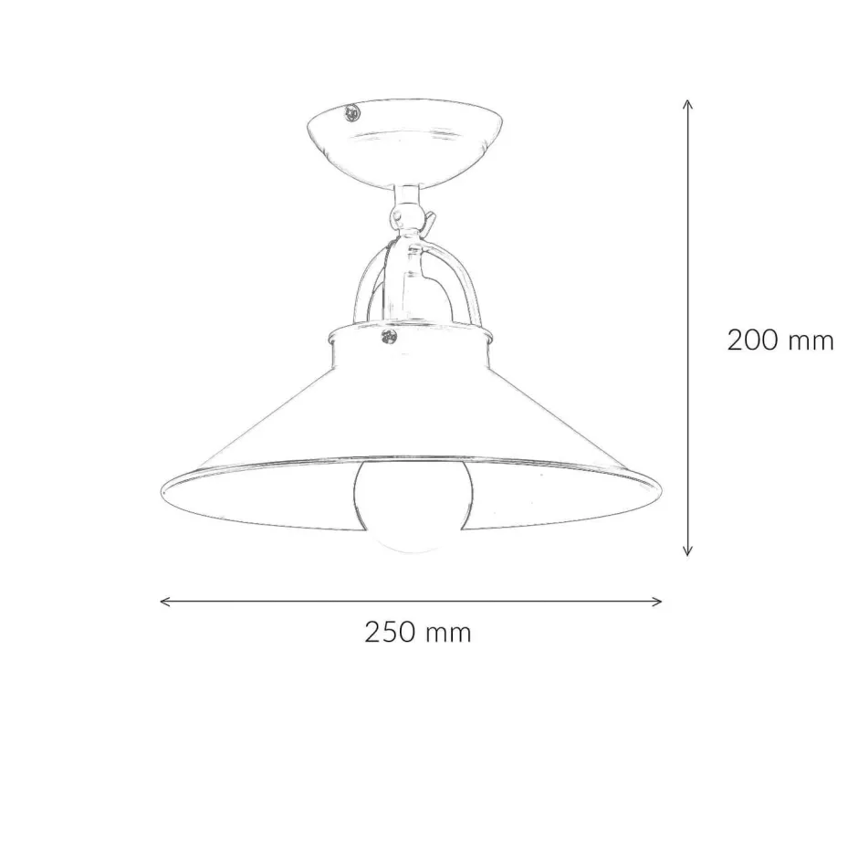 Metall Lampen|Messinglampen*Giovanni Battista Deckenleuchte Messing schwenkbar E27 Ø 25 cm