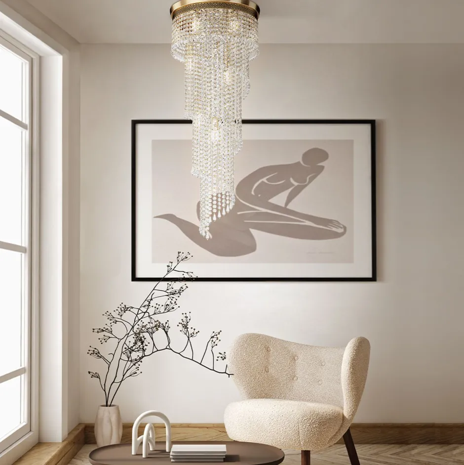 Deckenleuchten|Schlafzimmer Lampen*Maytoni Deckenleuchte Metall Ø 42 cm in Gold E14 rund Klassisch