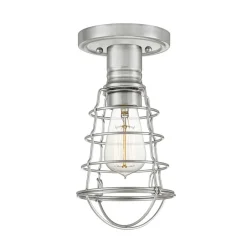 Deckenleuchten|Flurlampen*Elstead Deckenleuchte Metall Ø 14,5 cm klein Nickel gebürstet