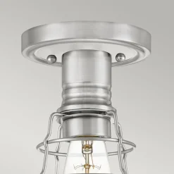 Deckenleuchten|Flurlampen*Elstead Deckenleuchte Metall Ø 14,5 cm klein Nickel gebürstet