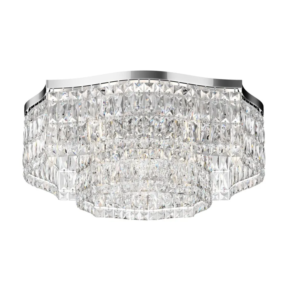 Maytoni Deckenleuchte Metall B: 60 cm Chrom E14 rund Art Déco< Deckenleuchten|Flurlampen