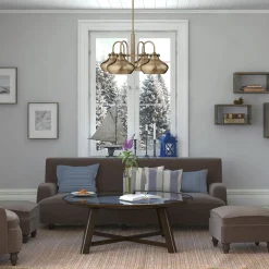 Elstead Deckenleuchte Metall Beige Ø71cm Esszimmer SERENO< Deckenleuchten|Industrie Lampen