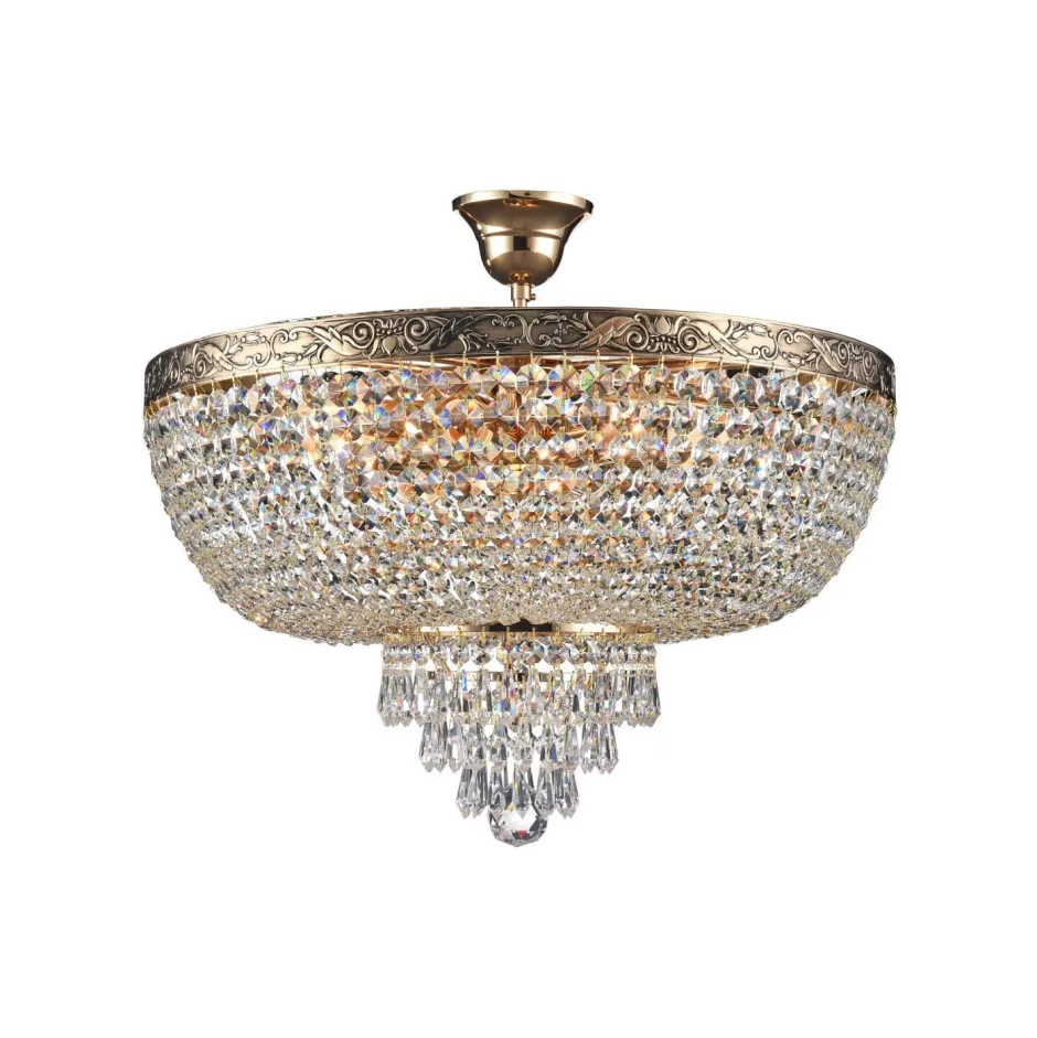 Deckenleuchten|Esszimmer Lampen*Maytoni Deckenleuchte Metall D: 50 cm rund in Gold antik E27