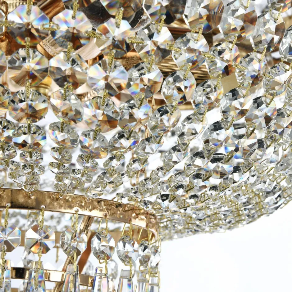 Deckenleuchten|Esszimmer Lampen*Maytoni Deckenleuchte Metall D: 50 cm rund in Gold antik E27