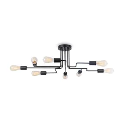 Maytoni Deckenleuchte Metall E27 Schwarz Retro Design LENI< Deckenleuchten|Flurlampen