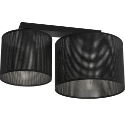 Deckenleuchten|Flurlampen*Luminex Deckenleuchte Metall E27 Schwarz L:44 cm 2-flammig