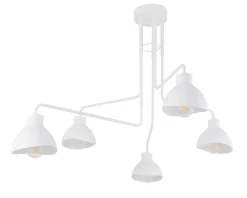 Deckenleuchten|Moderne Lampen*Sigma Deckenleuchte Metall E27 Weiß 5-flammig stylisch
