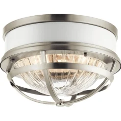 Deckenleuchten|Badezimmer Lampe*Elstead Deckenleuchte Metall Glas D: 30,5 cm rund 2x E27